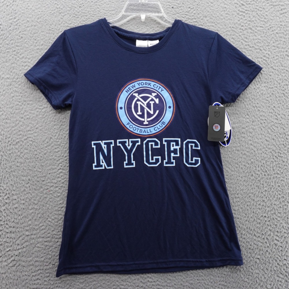 NYCFC Concepts Sport Womens Medium Soccer TShirt Short Sleeve‎ Blue NYT